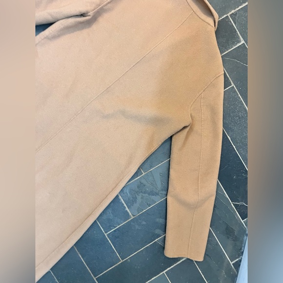 Zara tan camel wool blend coat size large - Picture 9 of 11